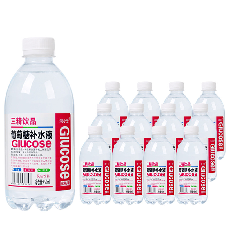 蜜桃味 三精葡萄糖补水液 450ml*15瓶 运动健身 补水饮品