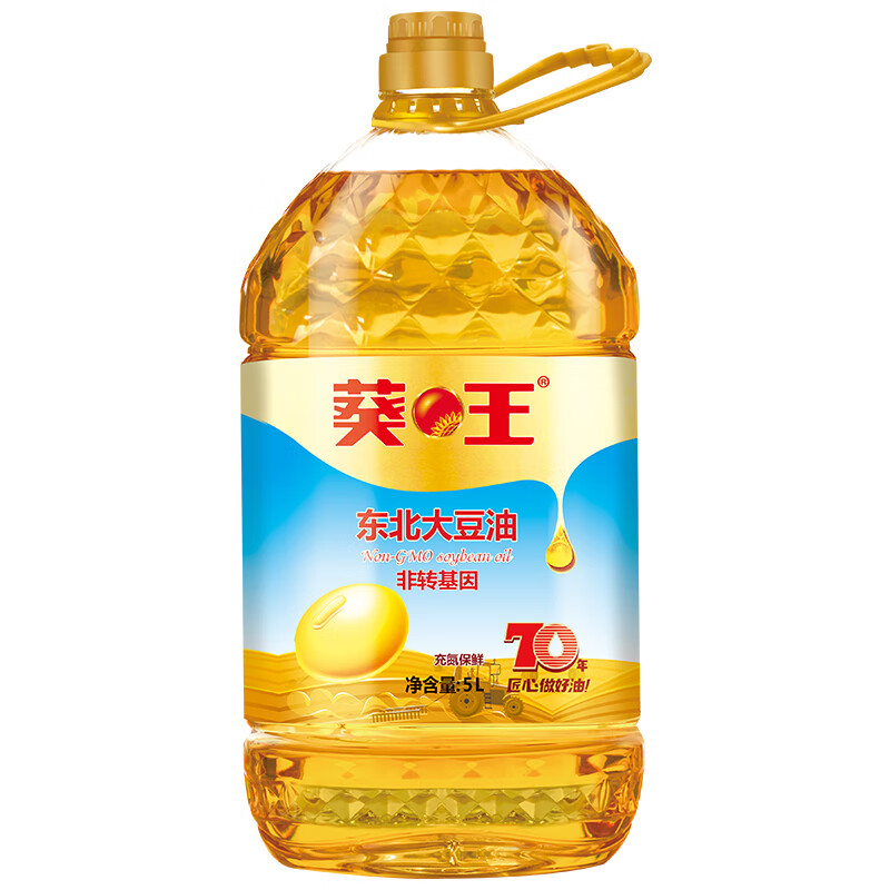 苏垦米业 金太阳油脂 葵王东北大豆油 5L