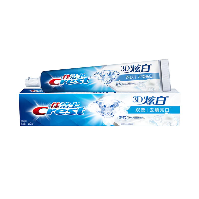 佳洁士牙膏 双效炫白90g